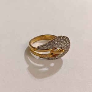 925 CZ Gold Plated Ring